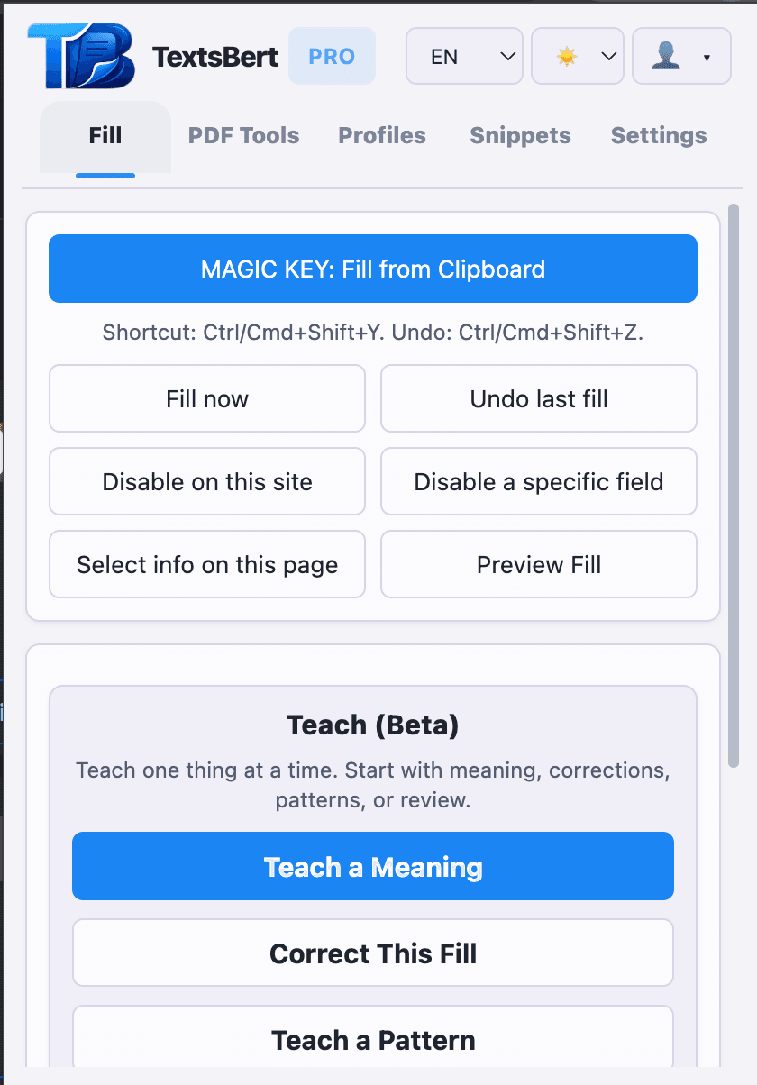 Browser extension for daily work